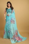 VK 4148 Printed Organza Party Wear Sarees Wholesale Clothing Suppliers In India
